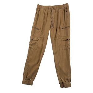 Banana Republic Womens Tencel Cargo Joggers Sz S Utility Casual Luxe Minimalist
